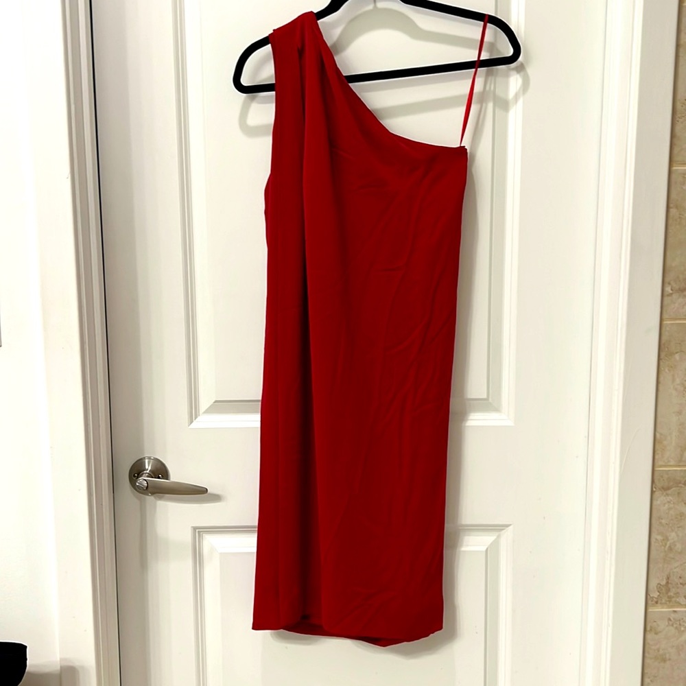 NWT DVF Liluye short dress in crimson/red size 4. Retail $445.